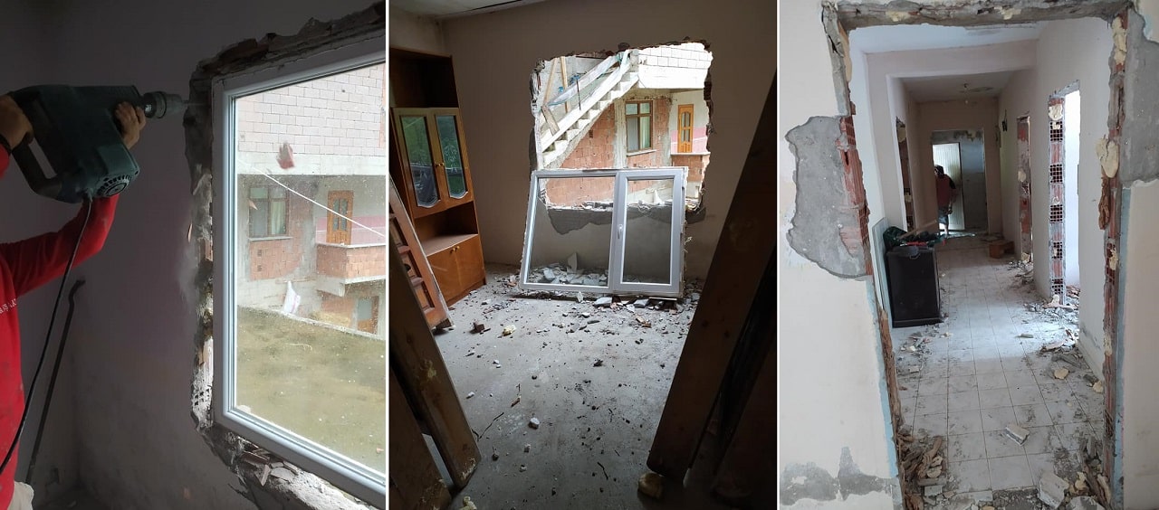 Köyde eski evi yıkıp yeni ev yapıyor Ali BAYIR